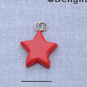 7109 - Star Red - Resin Charm (12 per package)