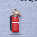 7132 - Fire Extinguisher Red - Resin Charm (12 per package)