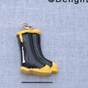 7134 - Fireman Boots - Resin Charm (12 per package)
