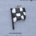 7138 - Checkered Flag - Resin Charm (12 per package)