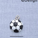 7161 tlf - Soccer ball - Resin Charm (12 per package)