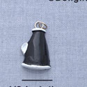 7176 - Megaphone Black - Resin Charm (12 per package)