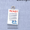 7208 - Police Ticket - Resin Charm (12 per package)