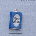 7210 - Photo Album Blue - Resin Charm (12 per package)