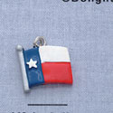 7262 - Texas Flag Lone Star - Resin Charm (12 per package)