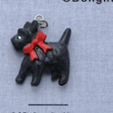 7271 tlf - Black Scottie Dog - Resin Charm (12 per package)