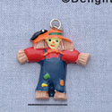 7279 - Scarecrow Hat Orange - Resin Charm (12 per package)