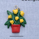 7284 - Flower Pot Tulip Bright - Resin Charm (12 per package)