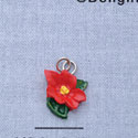 7300 - Flower Red Bright - Resin Charm (12 per package)