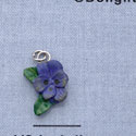 7301 - Flower Purple Bright - Resin Charm (12 per package)