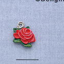 7302 - Flower Red Bright - Resin Charm (12 per package)