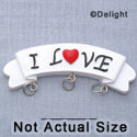 7324 - Banner Love Red Heart - Resin Charm Holder (12 per package)