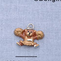 7351 - Cheerleader Bear Gold - Resin Charm (12 per package)