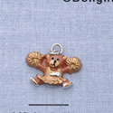 7351 - Cheerleader Bear Gold - Resin Charm (12 per package)