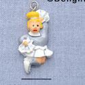 7354* - Cheerleader Silver - Resin Charm (12 per package)