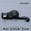 7360 - Cat Black Laying - Resin Charm Holder (12 per package)