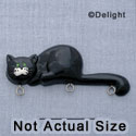 7360 - Cat Black Laying - Resin Charm Holder (12 per package)