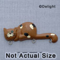 7361 - Cat Calico Laying - Resin Charm Holder (12 per package)