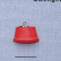 7368 - Food Dish Red - Resin Charm (12 per package)