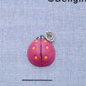 7399 - Ladybug Pink - Resin Charm (12 per package)