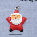 7408 - Santa Star Face - Resin Charm (12 per package)