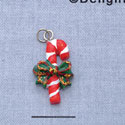 7410* - Candy Cane Bow Green - Resin Charm (Left & Right) (12 per package)