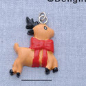 7412* - Reindeer Brown Red - Resin Charm (12 per package)