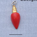 7417 - Light Gold Red - Resin Charm (12 per package)
