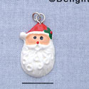 7427* - Santa Face Holly - Resin Charm (Left & Right) (12 per package)