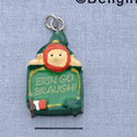 7485 - Leprechaun Erin Go Braugh - Resin Charm (12 per package)