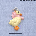 7500 - Duck Pink Bow - Resin Charm (12 per package)