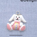 7504 - Bunny Sitting Egg - Resin Charm (12 per package)