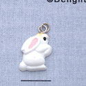 7508 - Bunny White Standing - Resin Charm (Left & Right) (12 per package)