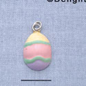 7510 - Easter Egg Pink Center - Resin Charm (12 per package)