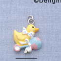 7568 - Baby Rattle Duck - Resin Charm (12 per package)