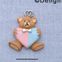 7606 - Bear Heart Multi - Resin Charm (12 per package)