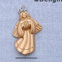 7616 - Angel Accordion Gold - Resin Charm (12 per package)
