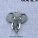 7617 - Elephant Face - Resin Charm (12 per package)