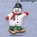 7636* - Snowman Skates - Resin Charm (Left & Right) (12 per package)