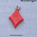 7638 - Card Suit Diamond Red - Resin Charm (12 per package)