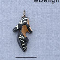 7645* - Shoe Strap Zebra - Resin Charm (12 per package)