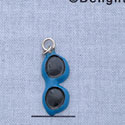 7664 - Sunglasses Bright Blue - Resin Charm (12 per package)