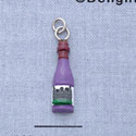 7674 - Wine Bottle Purple - Resin Charm (12 per package)