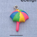 7683 tlf - Beach Umbrella Hot - Resin Charm (12 per package)