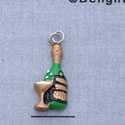 7697 - Champagne Bottle Glass - Resin Charm (12 per package)
