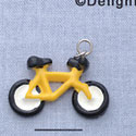 7708 - Bicycle Bright Yellow - Resin Charm (12 per package)