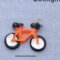 7709 - Bicycle Bright Orange - Resin Charm (12 per package)