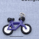 7711 - Bicycle Bright Purple - Resin Charm (12 per package)