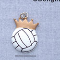 7729 - Volleyball With Crown - Resin Charm (12 per package)