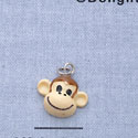 7738 tlf - Mini Monkey Face - Resin Charm (12 per package)